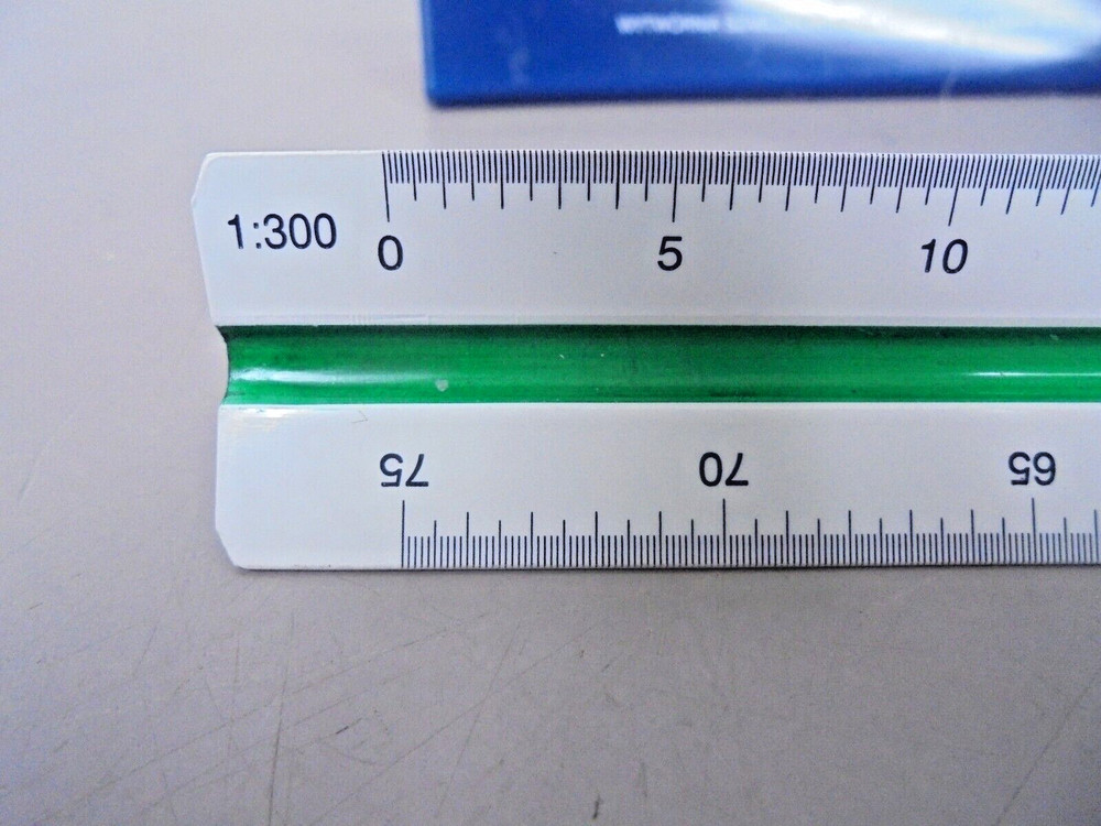 J. Leniar Architectural Triangular Scale Ruler Plastic