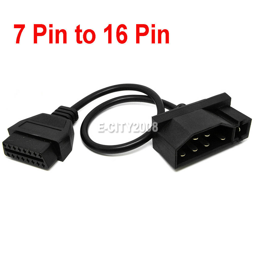 For Ford 7 Pin OBD1 to OBD2 Cable Adapter Code Reader Scanner Engine Repair Tool