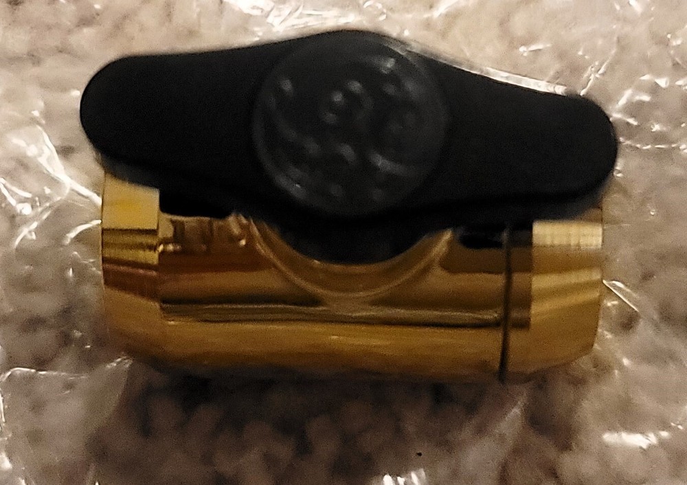 Bitspower G1/4" Mini Valve with Black Handle, True Brass Body