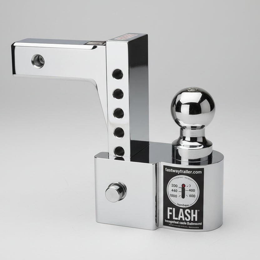 Fastway Flash Scale Hitch  Adjustable 6" Drop 2" Shank Tongue Weight