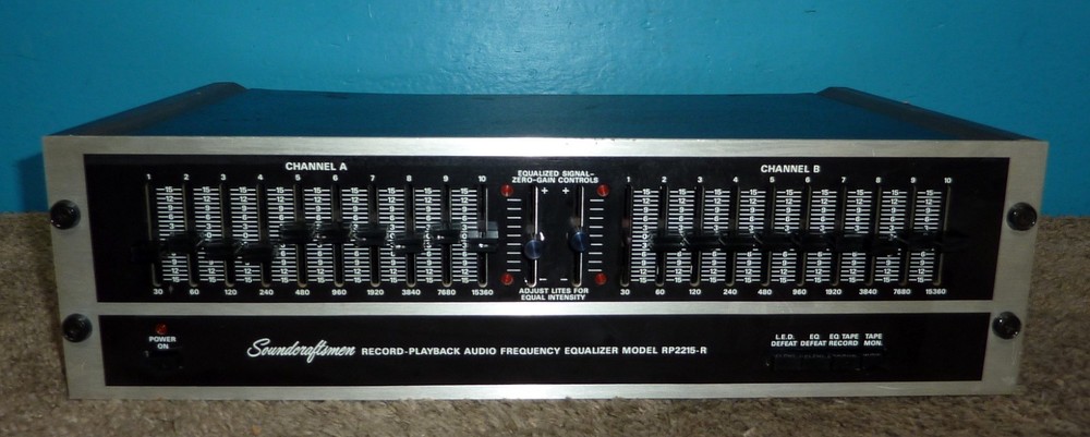 Sound Craftsman Model RP-2215-R Record Playback Audio Frequency Equalizer