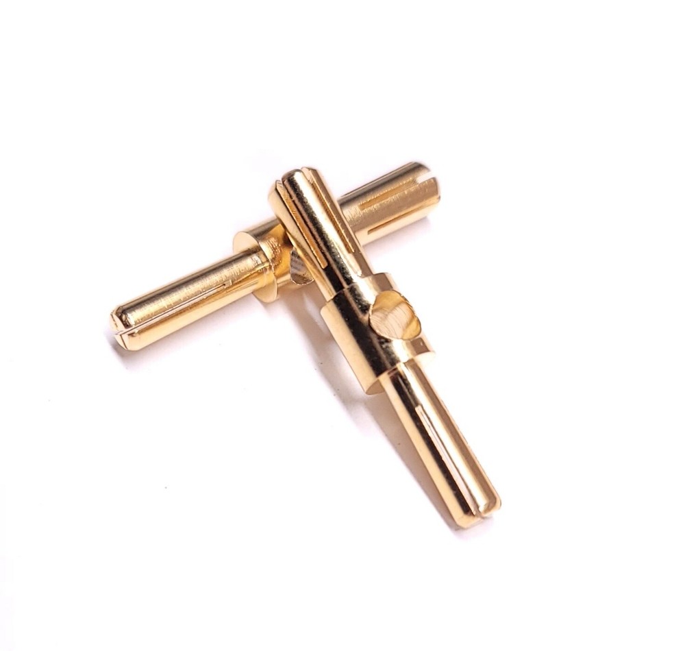 4/5mm Double Sided solid design gold plated bullet connector for icharger 5 pair