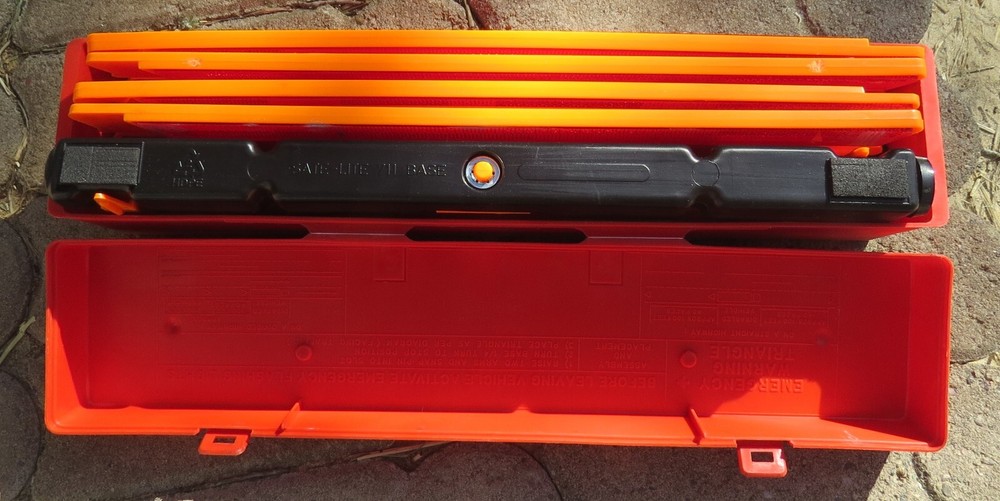 Sate-Lite Emergency Warning Triangle DOT Approved Reflective Safety Roadside Kit