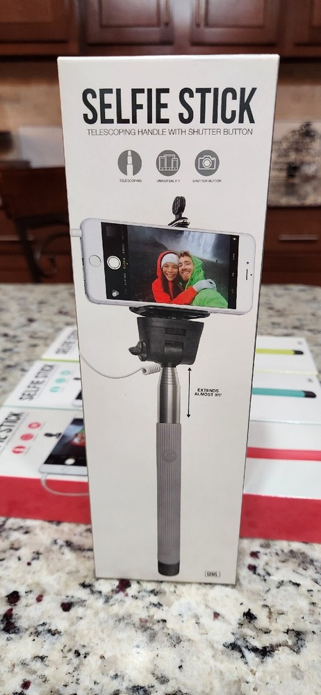 selfie stick - telescoping handle with shutter button NIB Free Shipping