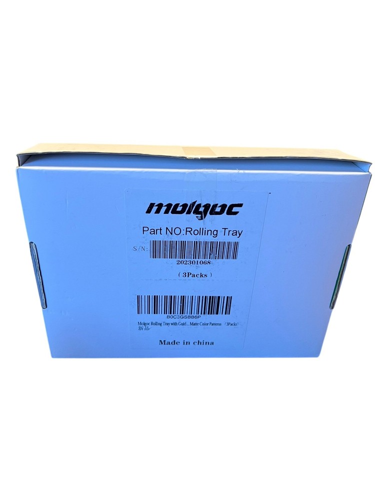 Moloc Multicolor Multidesign 3 Piece Rolling Tray Set