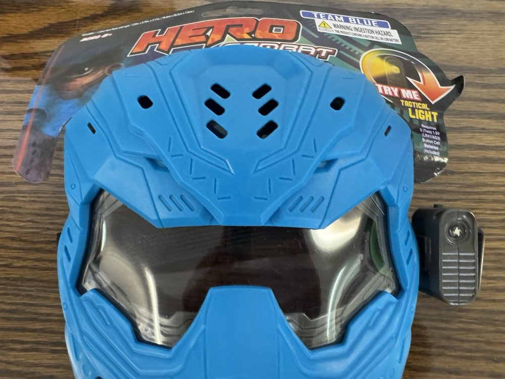 Hero Combat Mask, Hard Plastic, Child Size Adjustable w/LED Light