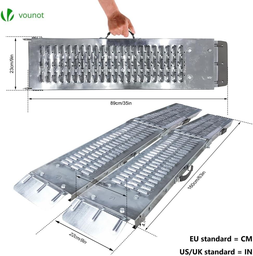 Galvanized Steel Loading Ramps 160cm – Safe and Durable for Multi-Purpose Use