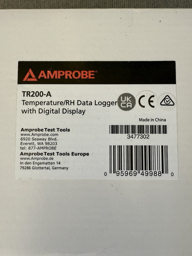 Amprobe TR200-A Temperature / RH Data Logger with Digital Display