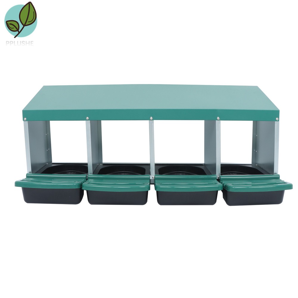 Chicken Nesting Boxes Chicken Egg Laying Box 4 Hole Better Environment W/ Perch