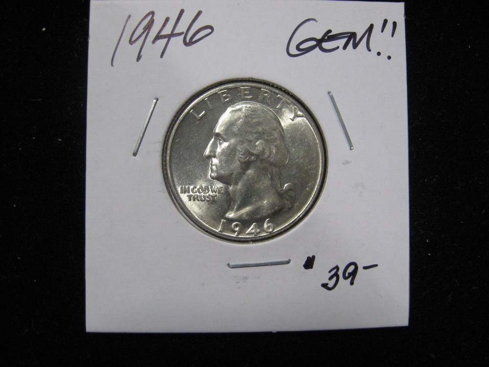1946 WASHINGTON SILVER QUARTER SUPER NICE GEM BU