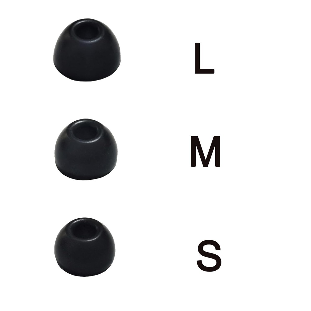 Luckvan Silicone Ear Tips for Beats Studio Buds+Replacement Earbuds Black
