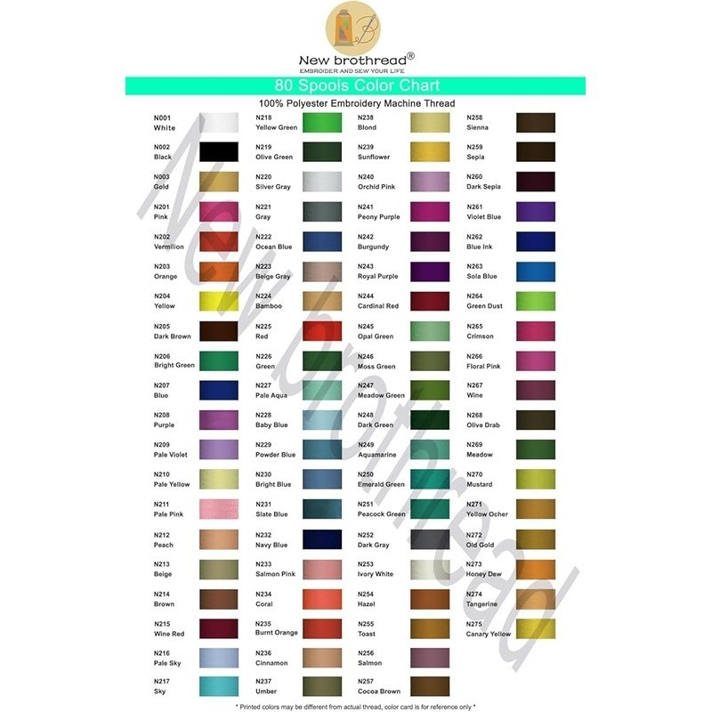 Embroidery Machine Thread 78 Assorted Colors 40WT 500M High Strength Polyester