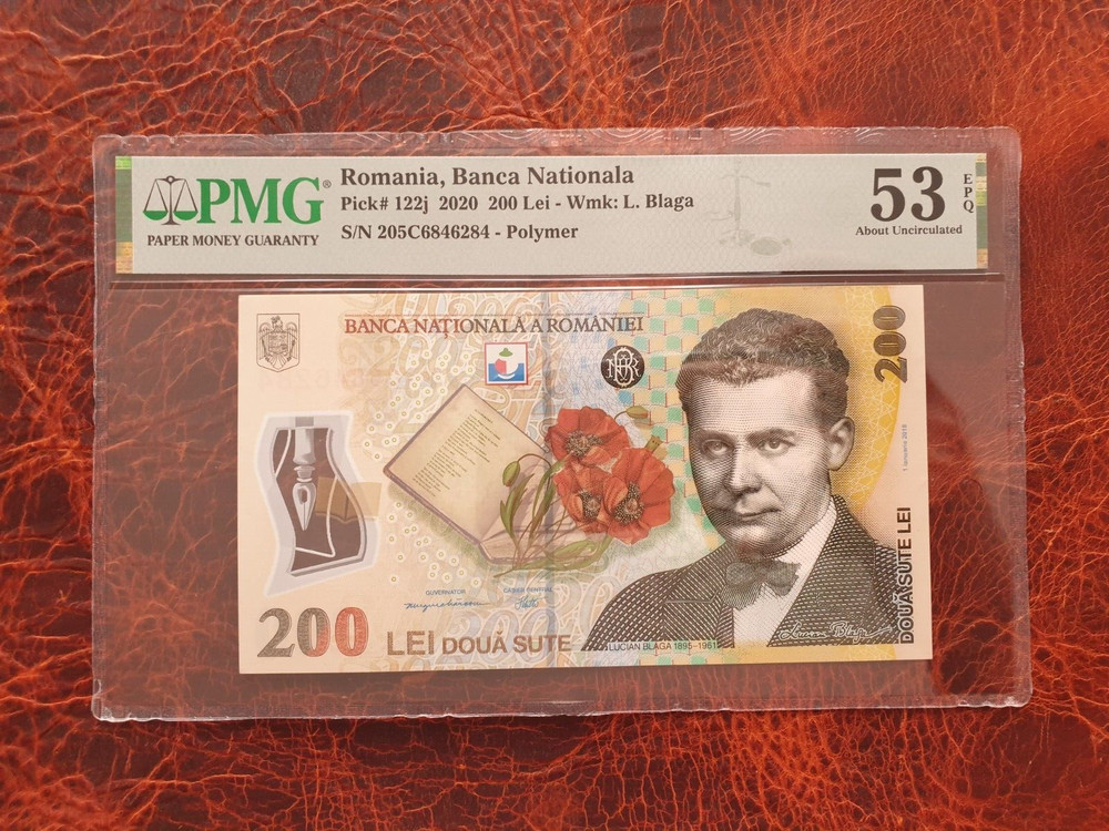 Old banknote PMG from Romania 200 lei 2020