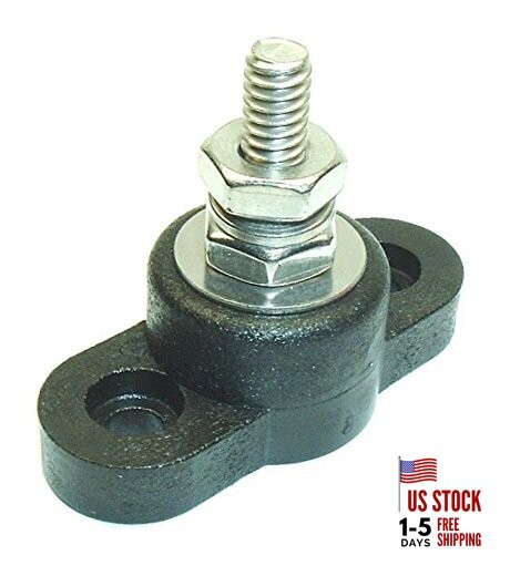 Fastronix Black Single Stud Ground Junction Block 1/4"