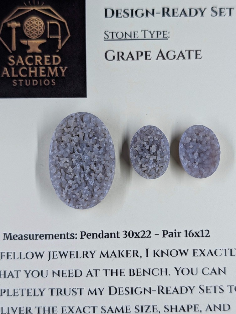Oval Shape - Grape Agate - Botryoidal - Design-Ready Set