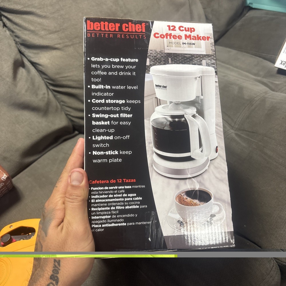 Better Chef 12 Cup Coffee Maker in White