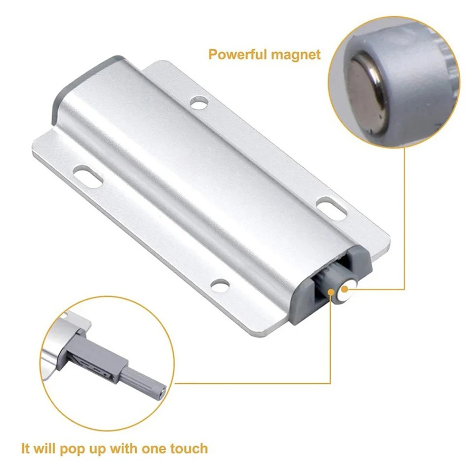 2pcs Push to Open Cabinet Door Catch Damper Buffer Hardware Set