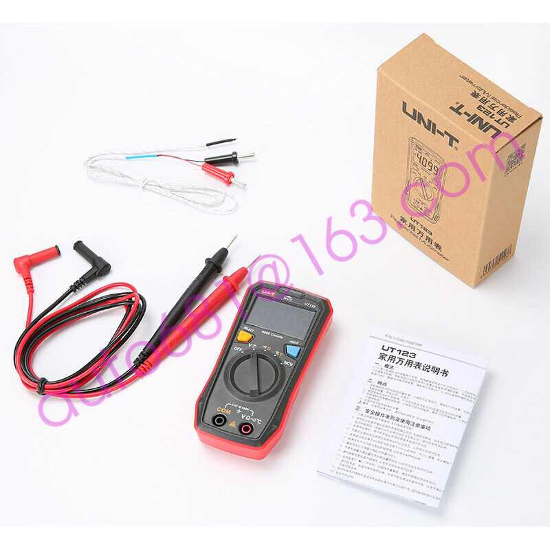 UNI-T UT123 Mini Digital Multimeter Auto Range Data hold AC DC Volt Meter