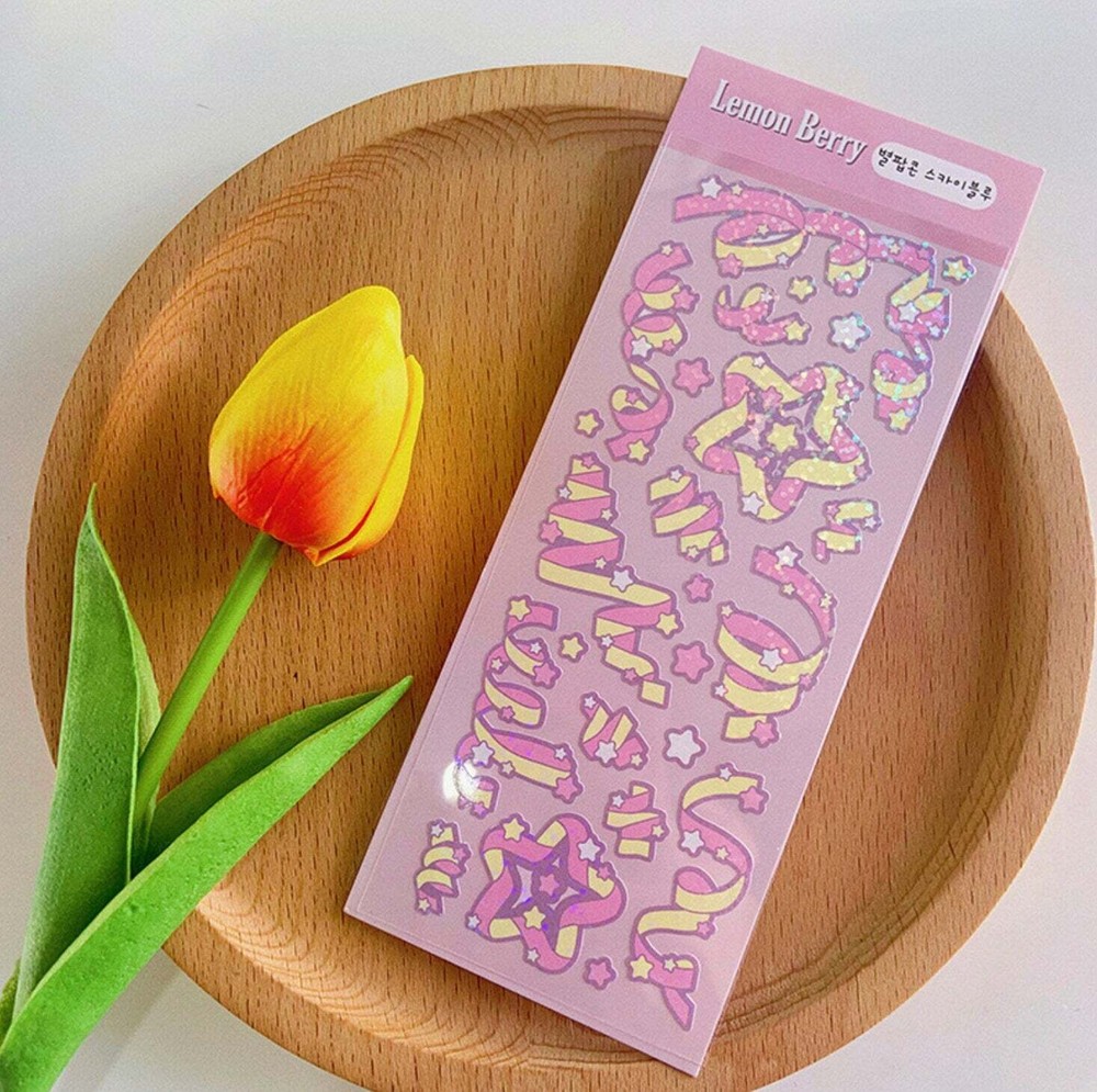 Holographic Ribbon Theme Sticker Sheets