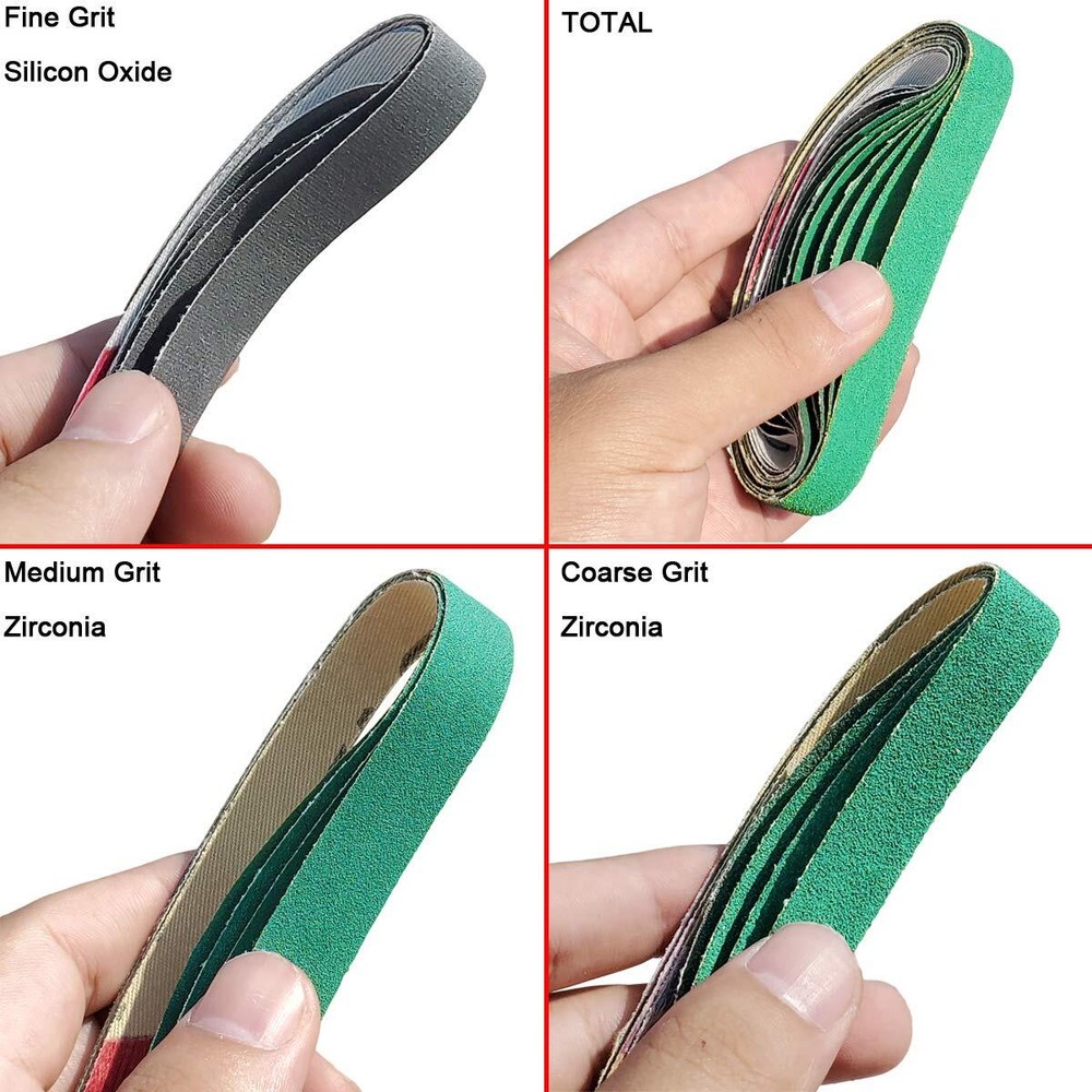 1/2"x10" Replacement Knife Sharpener Sander Belt Kit for Work Sharp WSCMB Combo