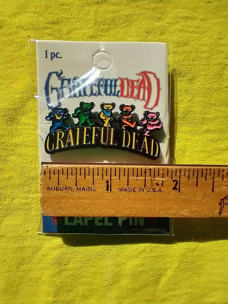 Grateful Dead Dancing Bears 1.75 Inch Enamel Pin
