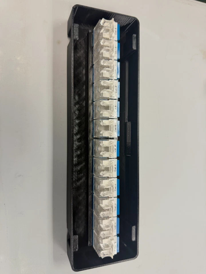 12 Port Patch Panel Wall Mount New Black And White