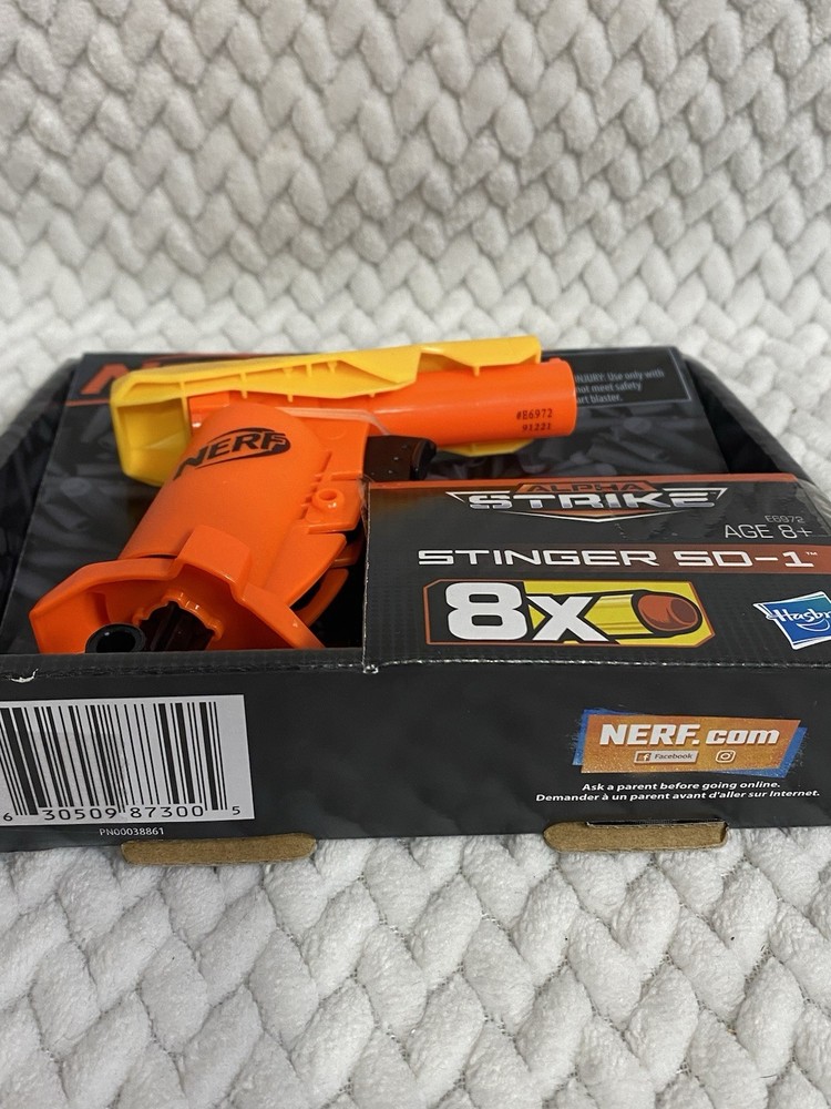 Nerf Blaster Gun Alpha Strike Stinger SD1 Includes 8 Darts