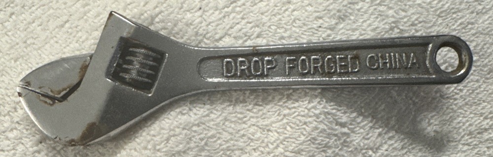 6 “ Adjustable MIT Wrench, drop forged tool vtg