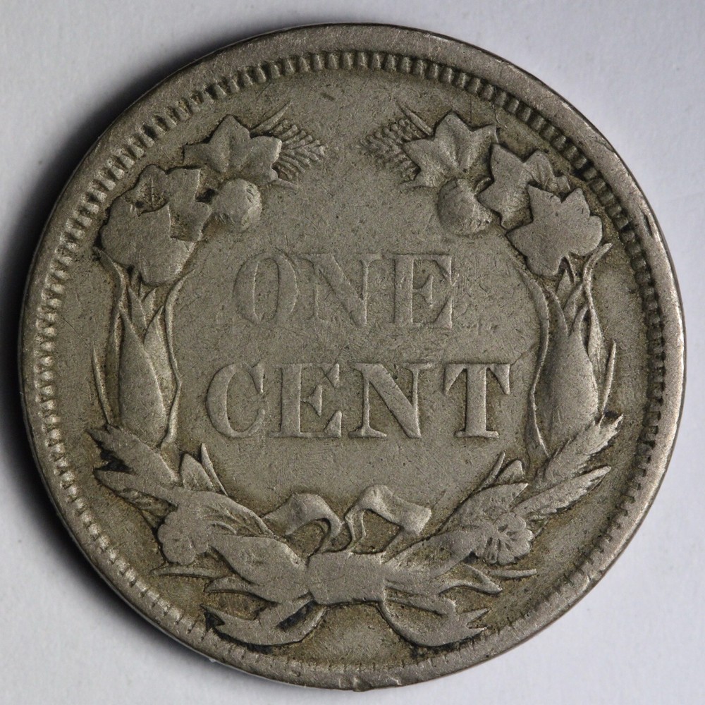 1858 SL Flying Eagle Cent Penny VF E134 QANF