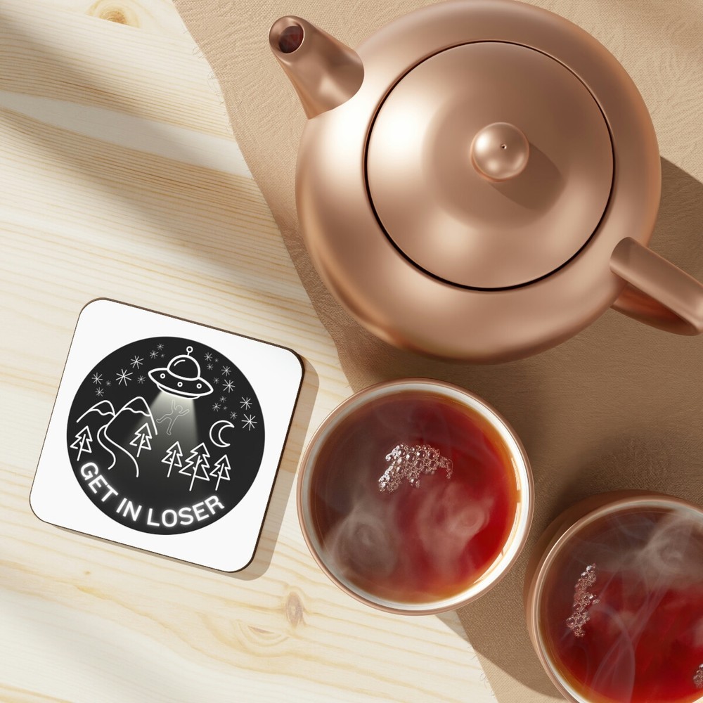 Get in Loser Hardboard Back Coaster