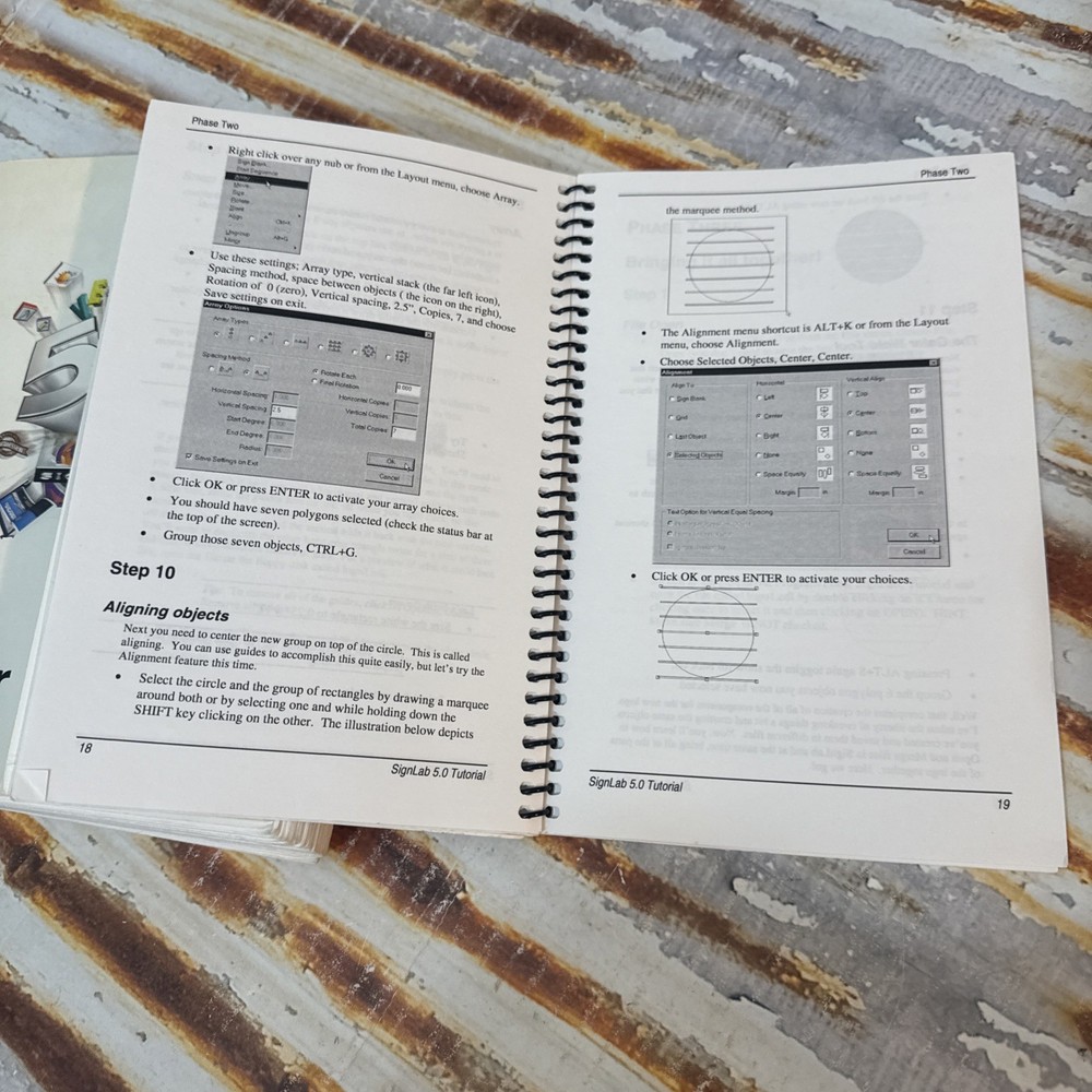 Vintage CADLink SignLab 5.0 Revision 4 May 1999 Doc 074 & Tutorial For Graphics