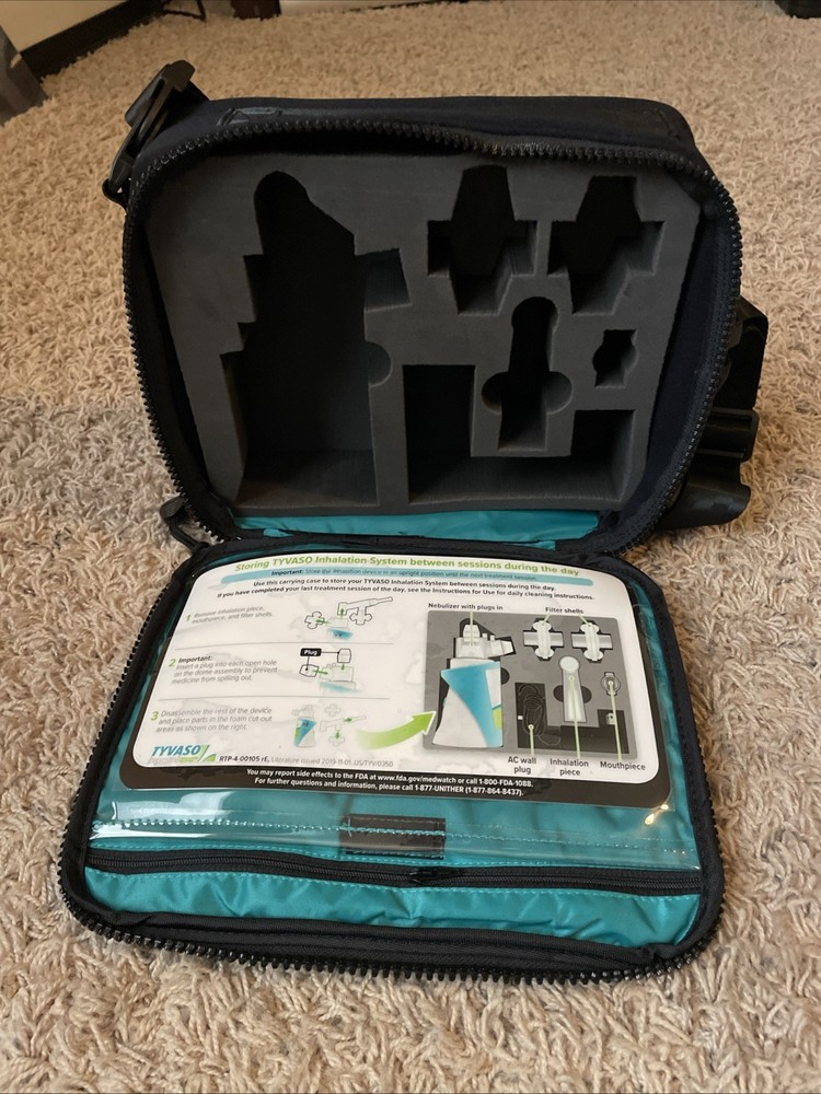 TYVASO Carrying Case Black Bag With Strap And Compartments