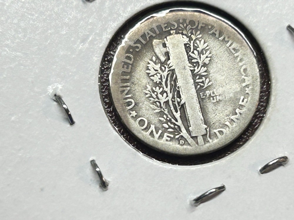 VG+ 1928-D Mercury 90% Silver Dime