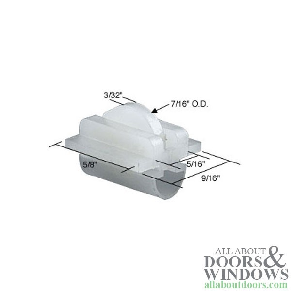 Roller Assembly (Flat) - Sliding Windows, Nylon