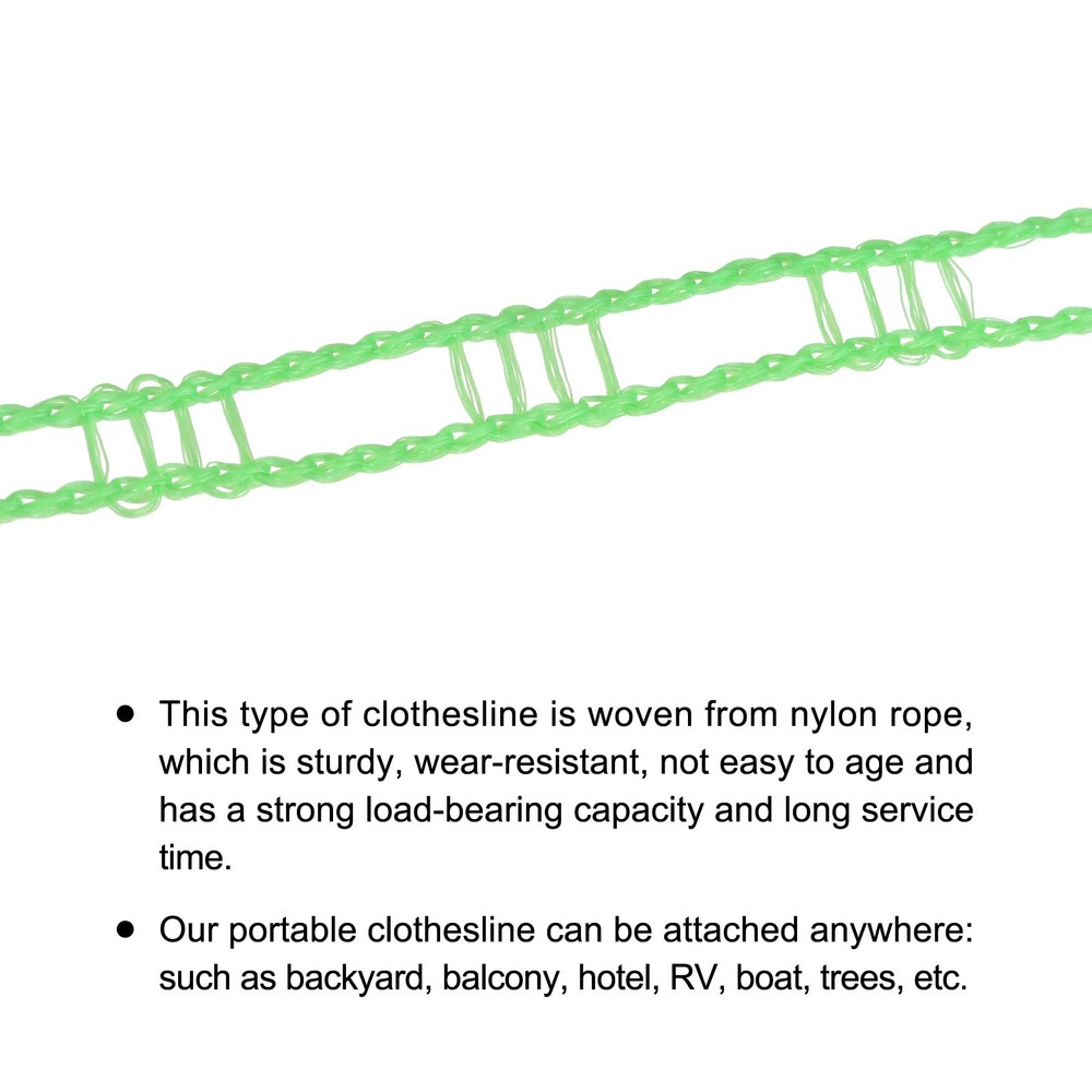 26.24ft Portable Clothesline Green