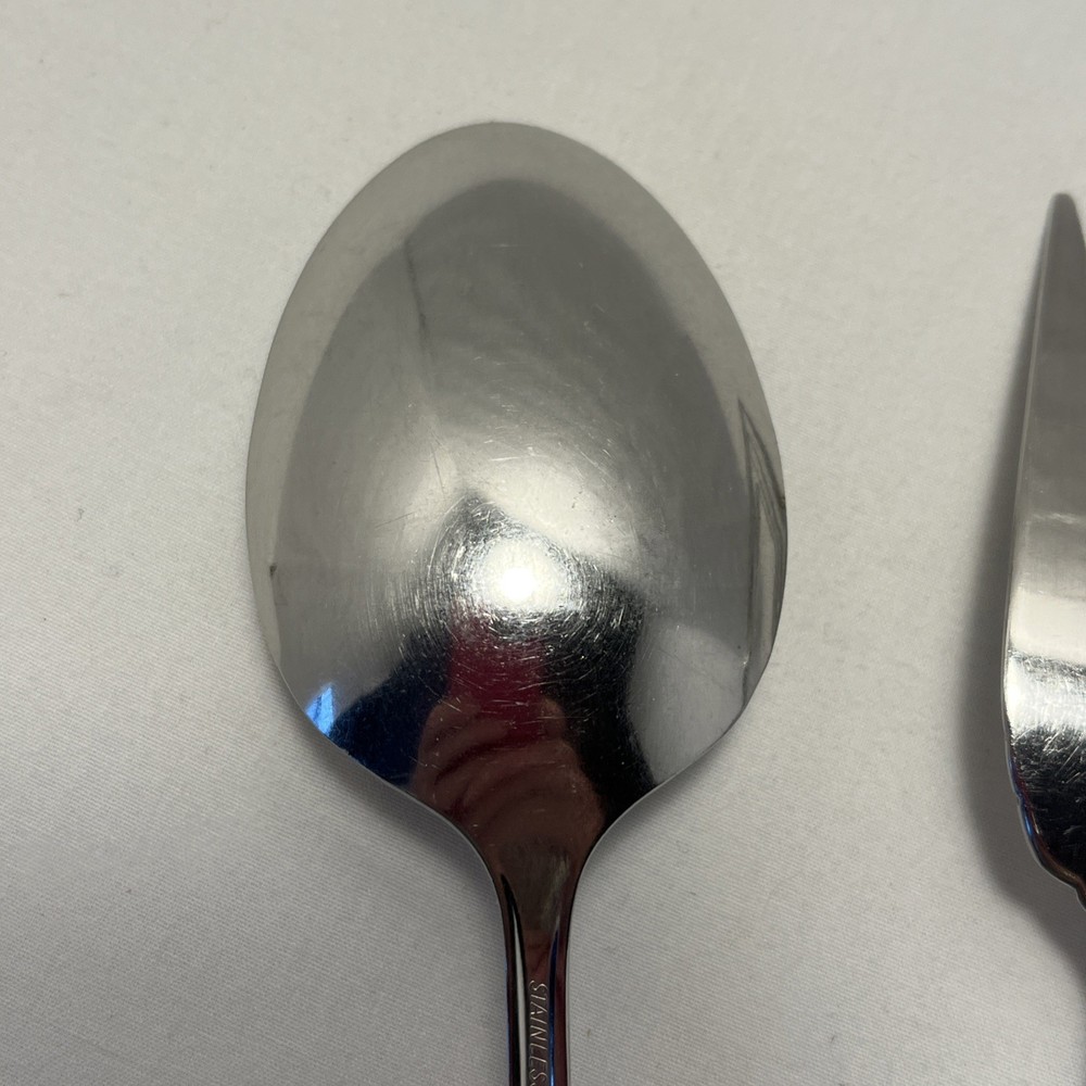 Oneida Ashmore Stainless Serving Set Serving Spoon, Cold Meat Fork, Sugar Spoon