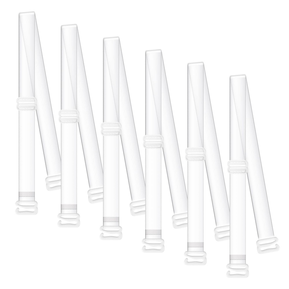PHLSTYLE Clear Bra Straps, 12mm width, 3-pairs Width Straps