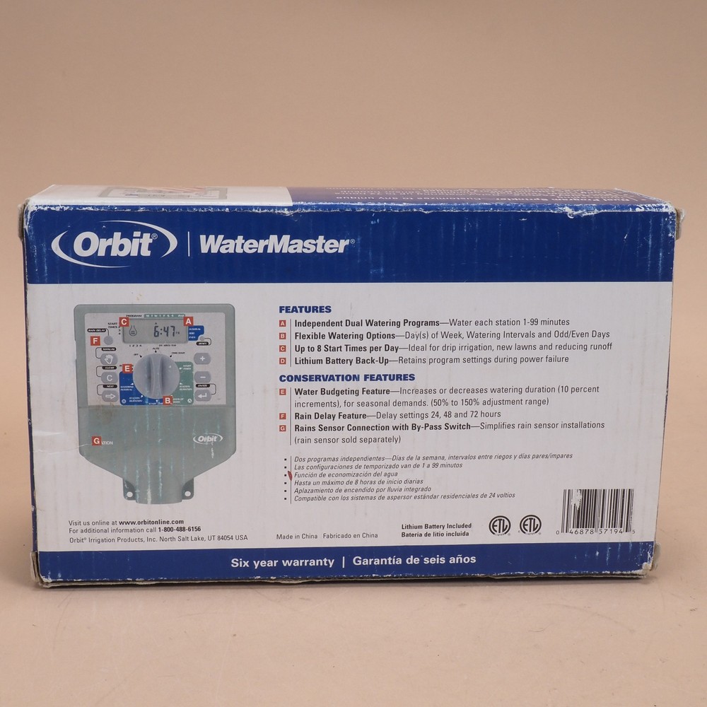 Orbit WaterMaster 57194 4 Station Sprinkler Timer Irrigation Controller