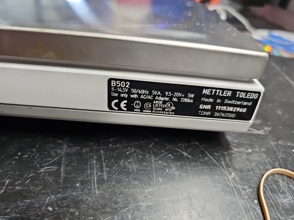 METTLER TYPE B502 B502 DIGITAL SCALE