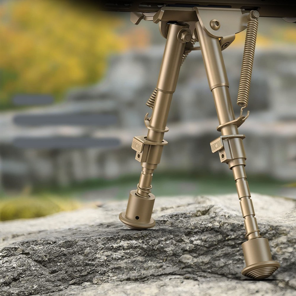 6-9" Rifle Bipod For M-Rail Directly Attach Mount Spring Return Hunting Bipod US