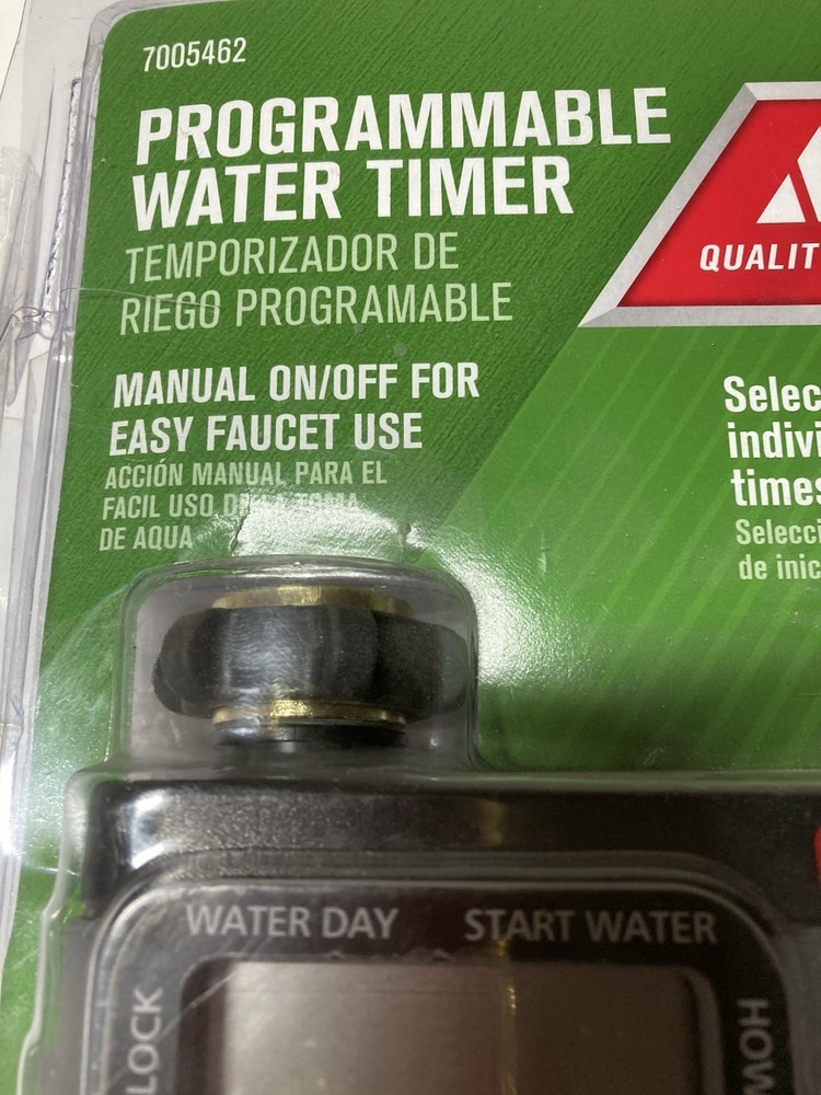 ACE Single Zone Programmable Water Timer (7005462) Manual On/Off NEW