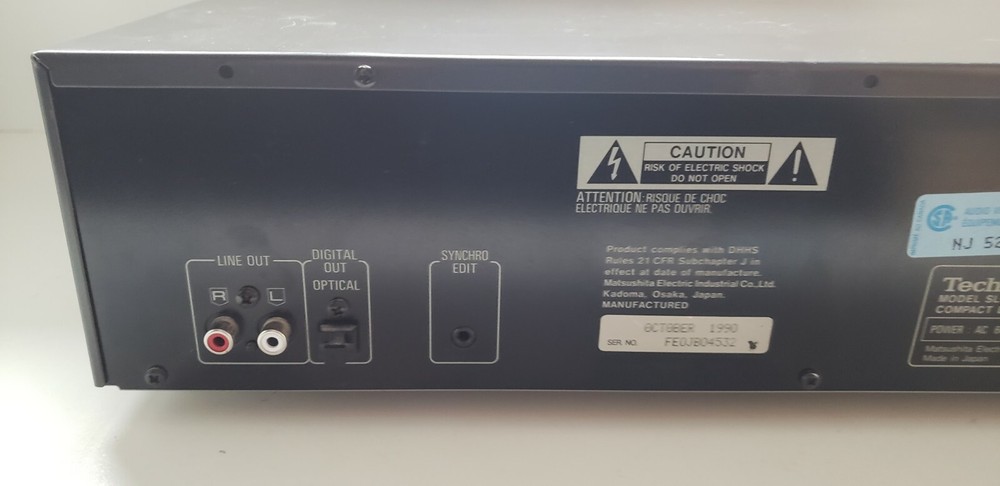 Vintage Technics Compact Disc Player SL-PS50 Mash Multi-Stage Noise Shaping