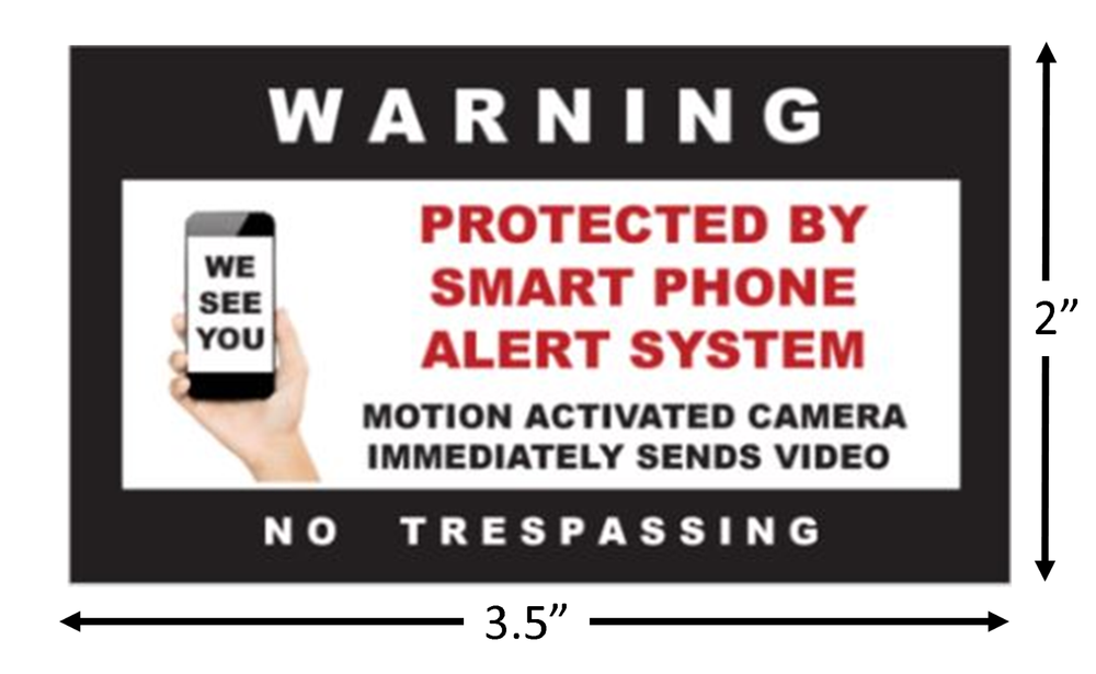 Protected By Smart Alert System Warning Stickers / 6 Pack + FREE Shipping