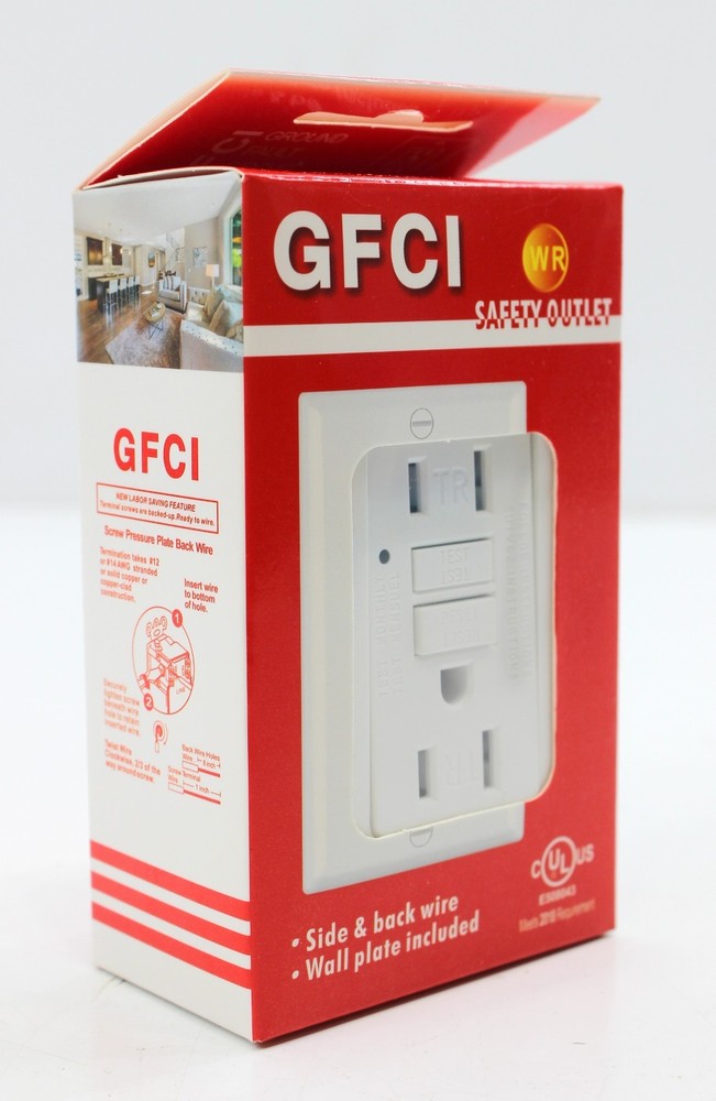 2 Pack Ground Fault Circuit Interrupter (GFCI) Outlet