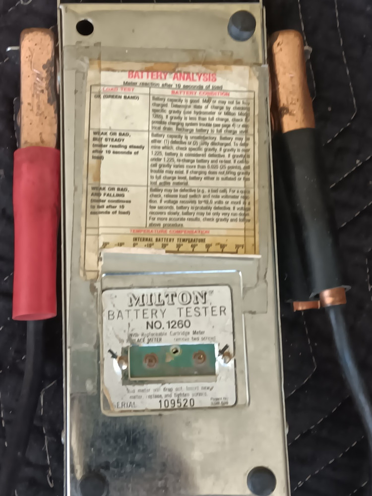 milton model 1260 battery testor