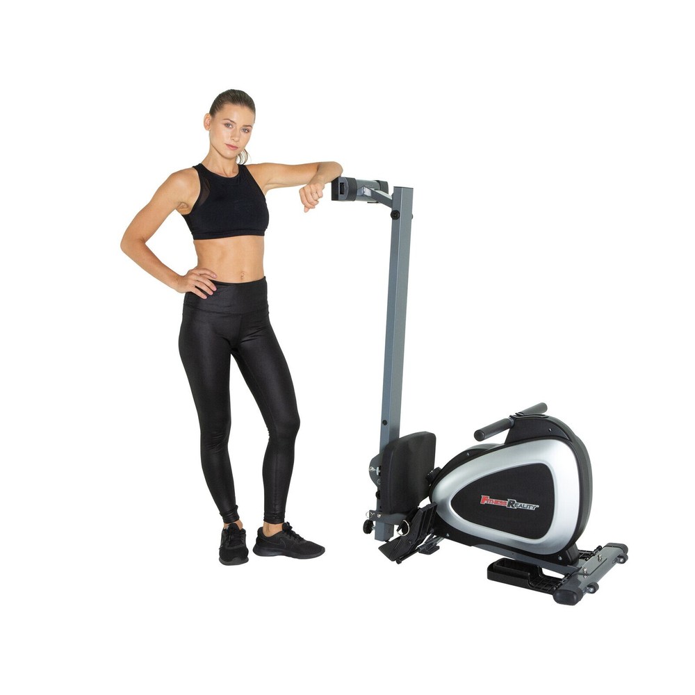 FITNESS REALITY 1000 PLUS Bluetooth Magnetic Rower with Extended Optional Full B