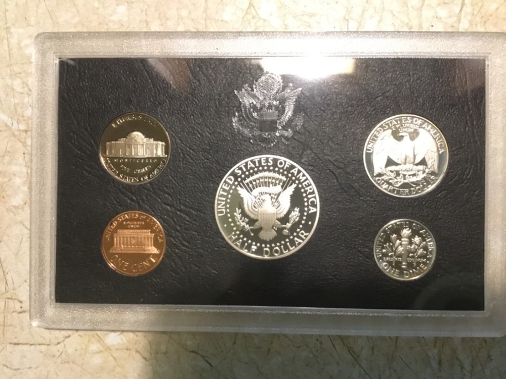 1994 3 SILVER COIN Proof Set Gem Mint US Display Box Vintage 90% Silver