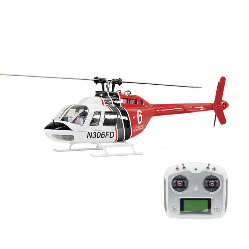 FLYWING Bell 206 V3 470-Class M10 GPS, ACE Flight Controller & 2 Blade Rotor Mod