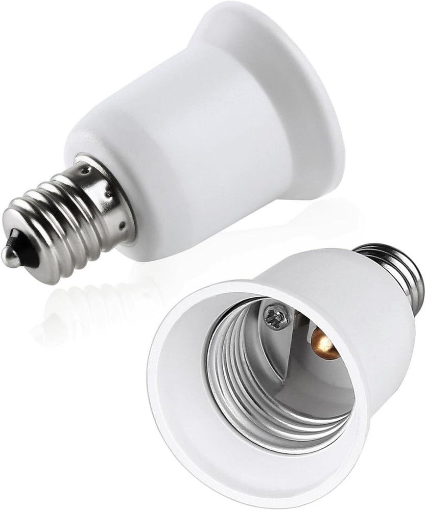 (PACK-3) FINELED E17 to E26 Socket Adapter,Intermediate base E17 to Standard