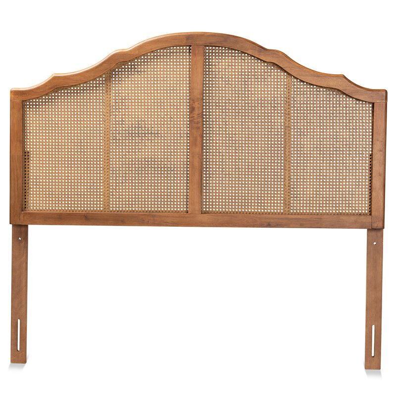 Baxton Studio Iris Walnut Finished Wood Queen Size Arched Headboard